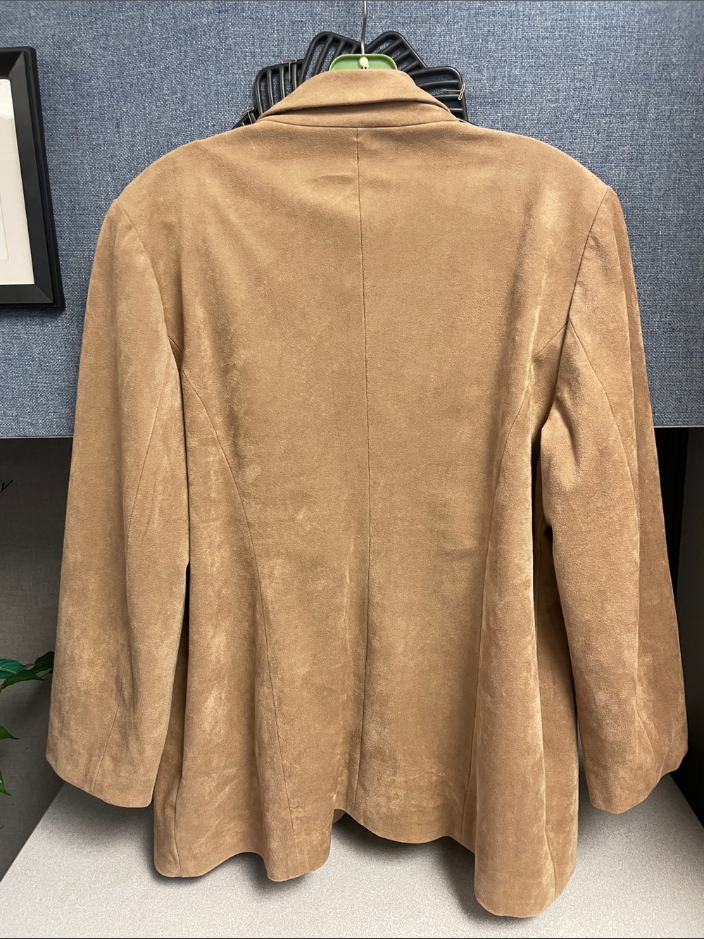 Chico's camel tan Suede-Look Single-Button Blazer - Picture 5 of 12